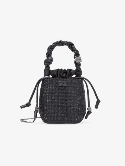 GANNI BLACK MINI GANNI BOU BUCKET BAG