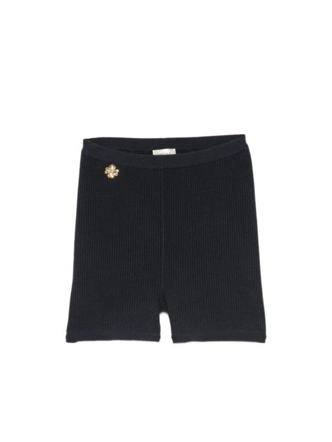 SAINT LAURENT Saint Laurent Blue Shorts - Mini Shorts Women