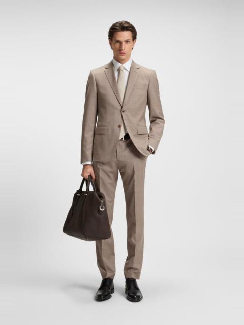 BOSS SLIM-FIT THREE-PIECE SUIT IN MICRO-PATTERNED WOOL