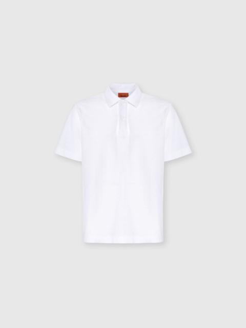 Missoni Tonal zigzag cotton jersey polo shirt