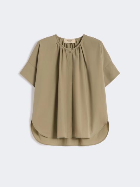 WEEKEND Max Mara Cotton poplin crew-neck shirt - OLIVE GREEN