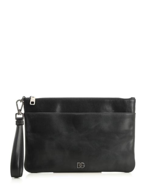 Dolce & Gabbana Dolce & Gabbana Men Tempesta Calfskin Toiletry Bag