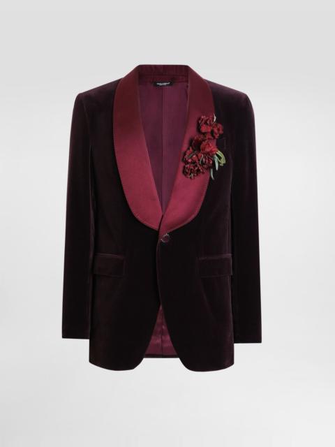 Dolce & Gabbana Single-breasted sicilia light smooth velvet jacket