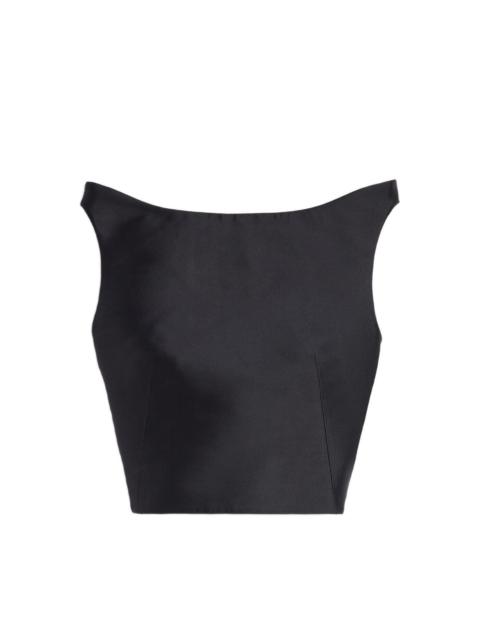 Jil Sander Silk and wool cropped top