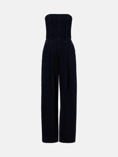 AGOLDE Agyness denim bustier jumpsuit