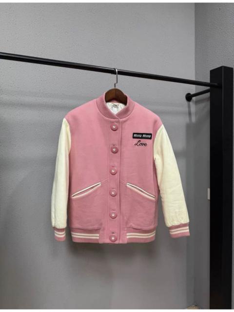Miu Miu Miu Miu Love Wool Pink Bomber