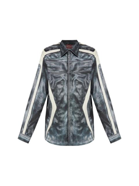 Diesel ZIP-FASTENING PRINTED SHIRT