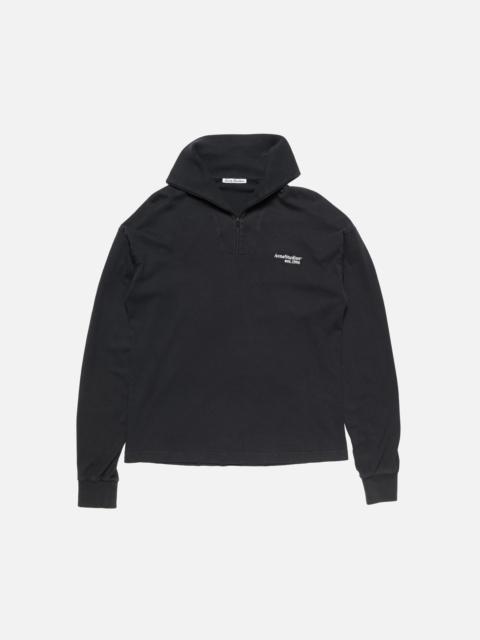 Acne Studios Zip-up logo sweatshirt - Black