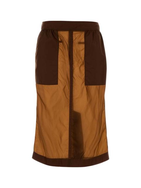 SAINT LAURENT Saint Laurent Women Chocolate Nylon Skirt