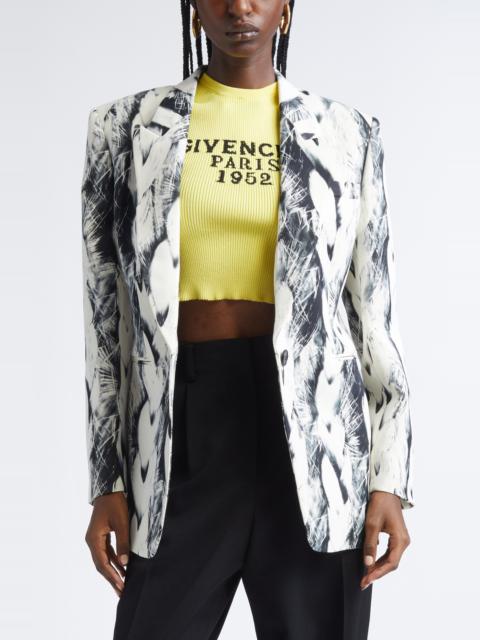 Givenchy Givenchy Hair Print Wool Blend Blazer in Black/White at Nordstrom