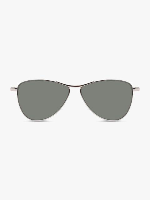 SAINT LAURENT SL 831 ANGLED AVIATOR SUNGLASSES | BLACK/SILVER