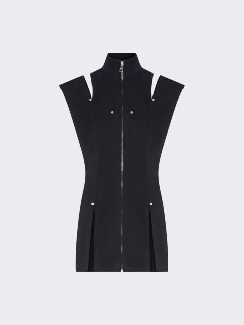 Jean Paul Gaultier Overdyed Denim Slit Detail Short Dress Navy