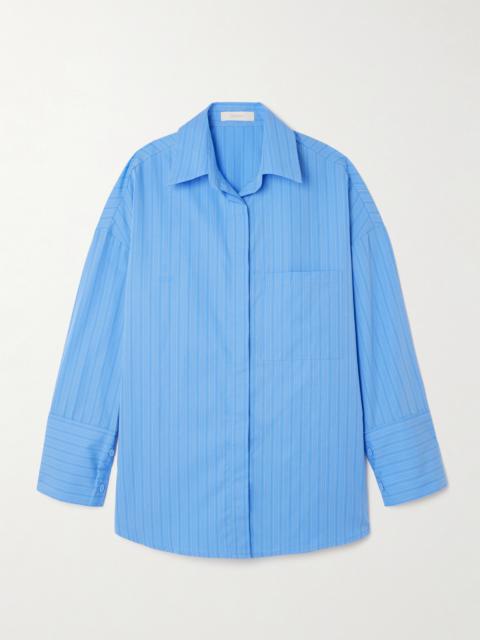 FAITHFULL Clemente Oversized Pinstriped Organic Cotton-poplin Shirt