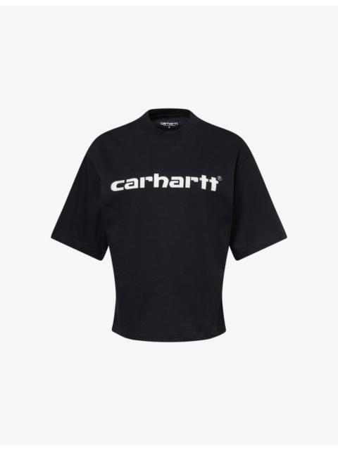 Carhartt Archive Script Logo-Print Cotton T-Shirt