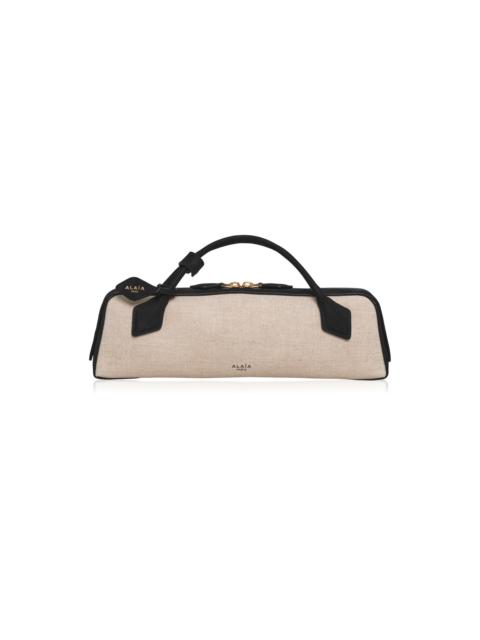 Alaïa Le Teckel Canvas Clutch black/white