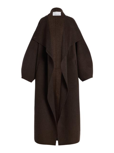 The Frankie Shop Leroy Wool Coat brown