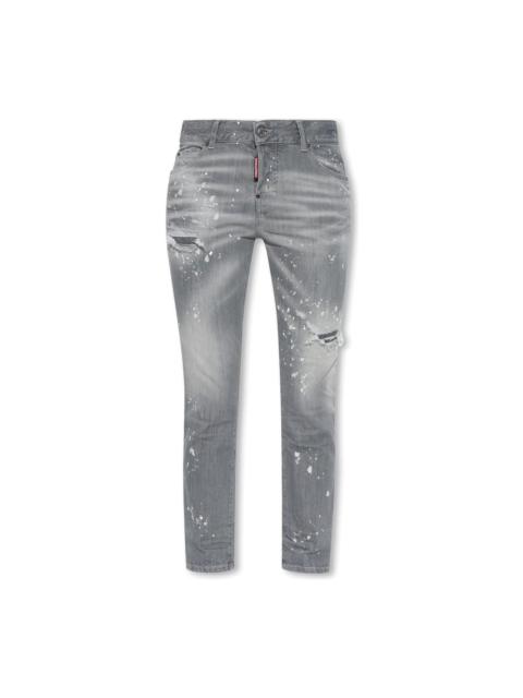 Distressed Cropped Jeans Dsquared2