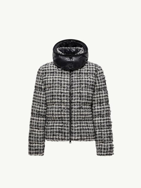 Moncler Andronne Tweed Hooded Short Down Jacket