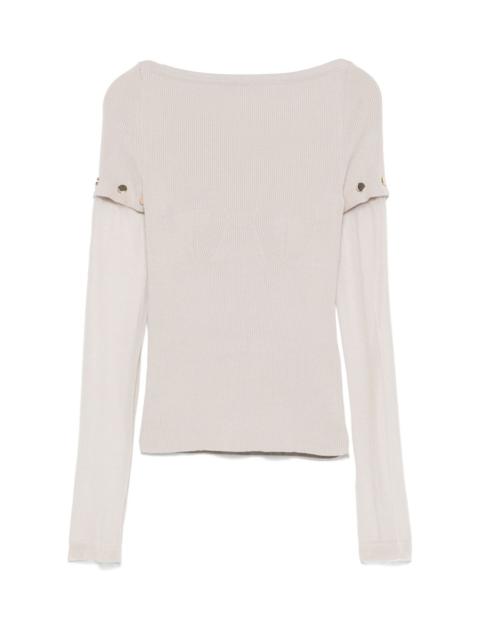 Sportmax Layered crewneck sweater