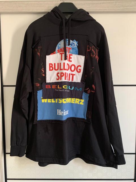 VETEMENTS Vetements Bulldog Spirit Patchwork Hoodie