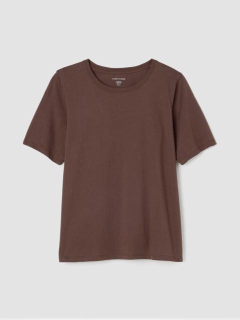 EILEEN FISHER Organic Pima Cotton Jersey Round Neck Tee