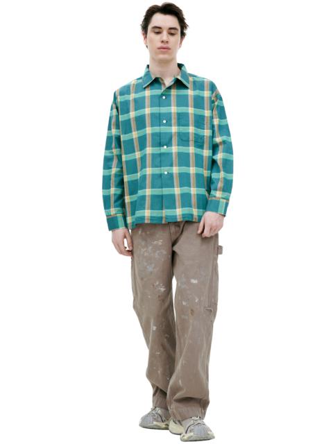 SAINT M×××××× GREEN PLAID SHIRT