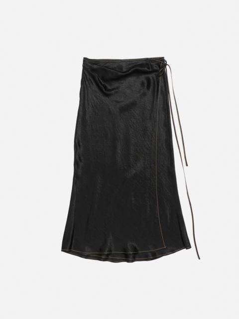 Acne Studios Satin wrap skirt - Black