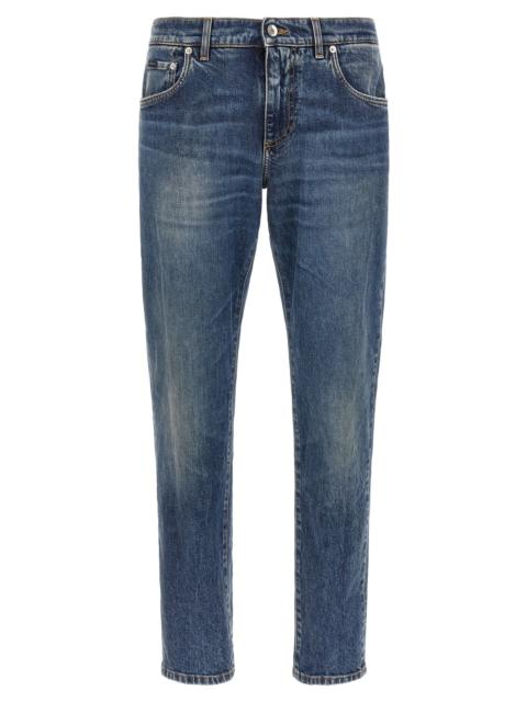 Dolce & Gabbana Dolce & Gabbana Men Logo Plaque Jeans
