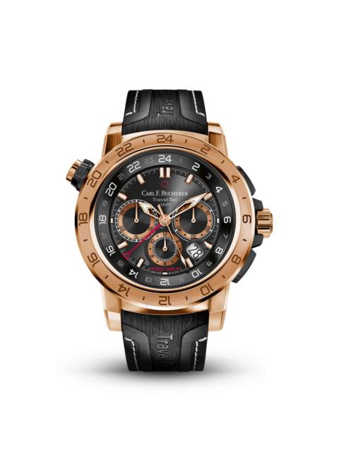 Other Designers Carl F. Bucherer Patravi Traveltec II Chronograph Automatic Chronometer Black Dial Men's Watch 00.10