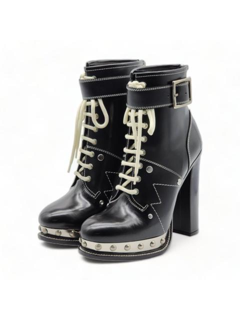 Alexander McQueen Tread Slick Leather Platform Boots 39