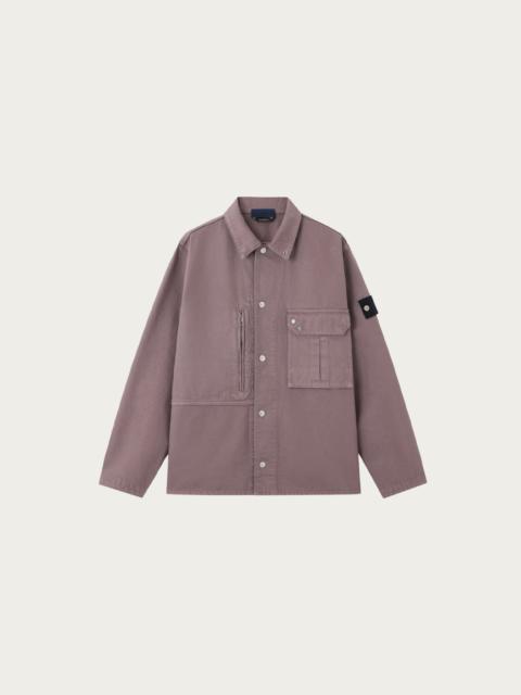 Stone Island Light Bull Denim Comfort Fit Overshirt - Purple Grey