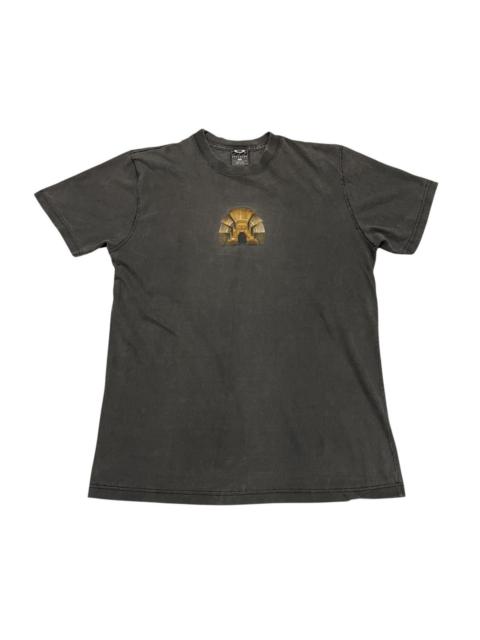 OAKLEY 90s Oakley Software T-Shirt Rare Cyber Graphic Faded Black