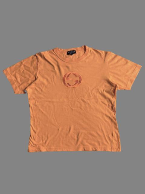 GUCCI Vintage SS96 GG Logo Embroidered T Shirt