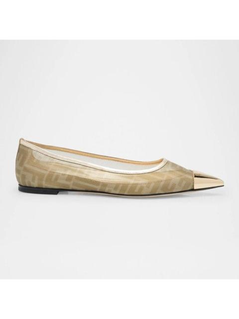 FENDI Fendi Colibri FF Ballet Flats