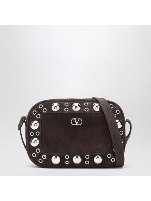 Valentino Valentino Garavani Nellcôte Bag Brown In Suede With Studs And Rivets Women