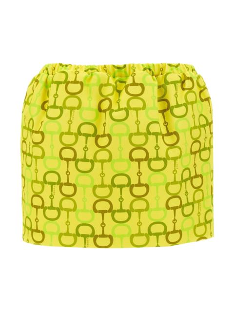 GUCCI Horsebit print skirt