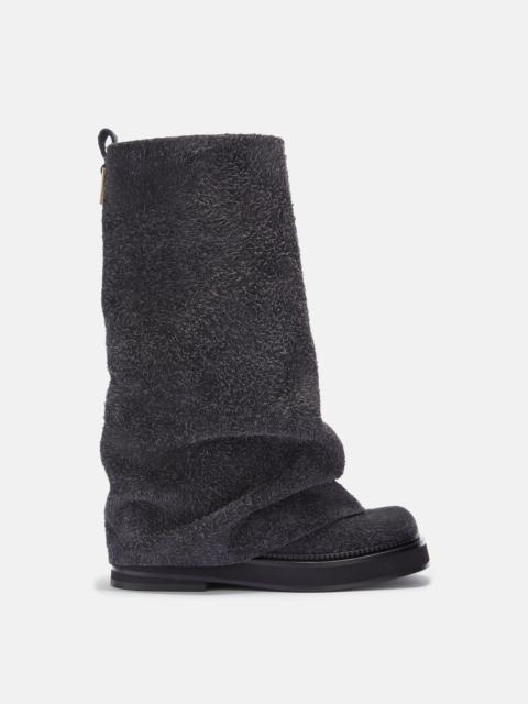 THE ATTICO "ROBIN'' BLACK MELANGE COMBAT BOOT