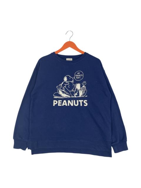 Other Designers Vintage Peanuts Snoopy Printed Pullover Crewneck Sweatshirt