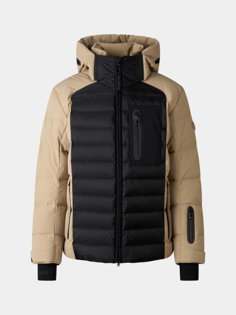 BOGNER Bond down ski jacket in Beige/black