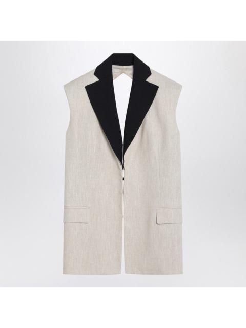 Erika Cavallini - Erika Cavallini Linen waistcoat with open back
