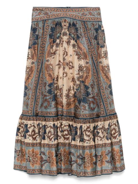 Zimmermann Women Ascension Printed Silk Skirt