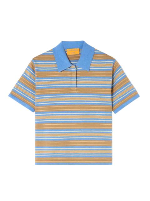 GUEST IN RESIDENCE Short Sleeve Stripe Rugby in Delft Blue Combo