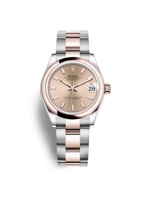 ROLEX Rolex Datejust 31 Rose Dial Automatic Steel and 18kt Everose Gold Oyster Watch 278241PSO
