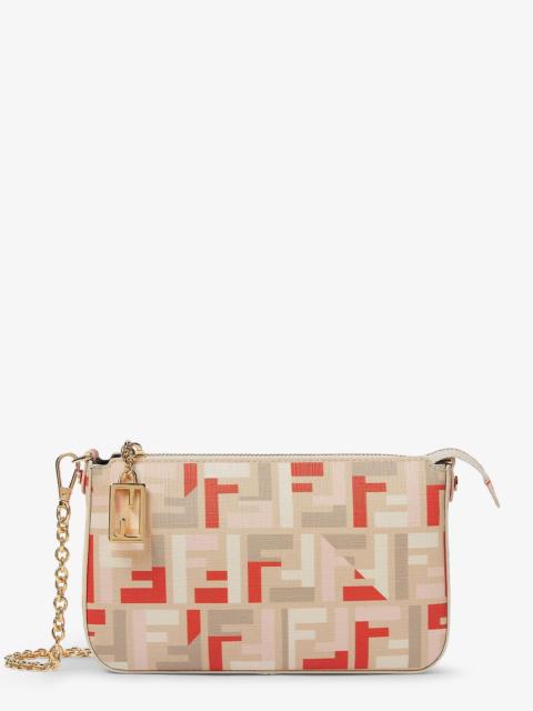 FENDI Fendi Pouch Baguette FF Jacquard Fabric Blue Women