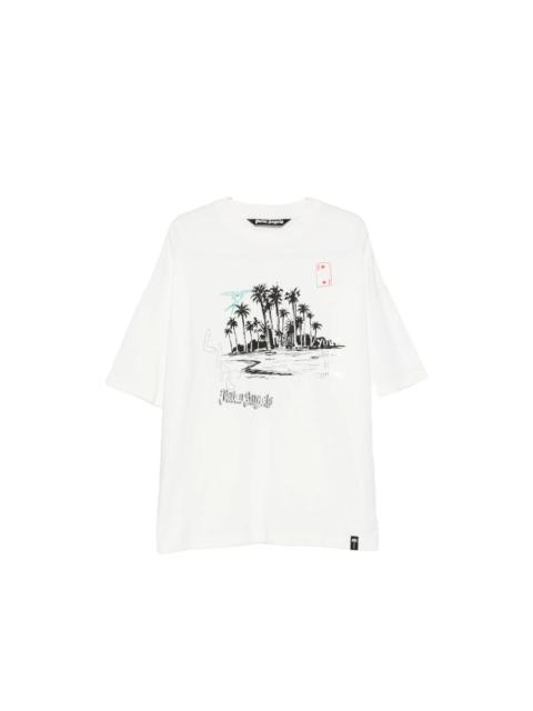 Palm Angels Palm Angels White T-Shirts & Vests - T-Shirts Men