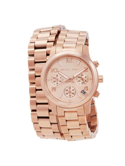 MICHAEL KORS Michael Kors Runway Chronograph Quartz Rose Gold Dial Ladies Watch MK7453