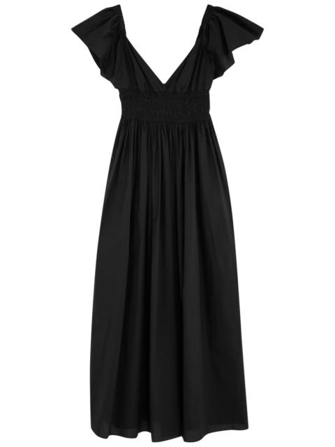 MATTEAU Matteau Gathered Cotton Midi Dress