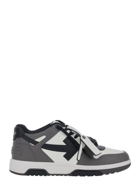 Off-White Off-White Men 'Out Of Office' Grey Low Top Sneakers With Logo Patch On The Tongue And Contrasting St