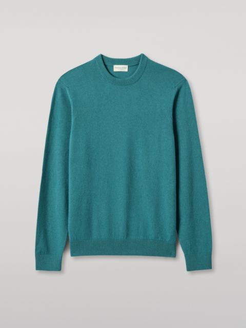 Johnstons of Elgin Rory Green Classic Cashmere Crew Jumper
