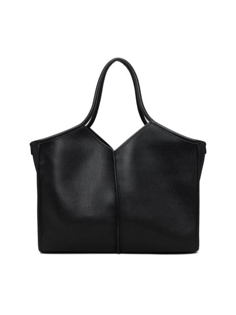 HEREU Black Calella Squared Medium Grainy Tote